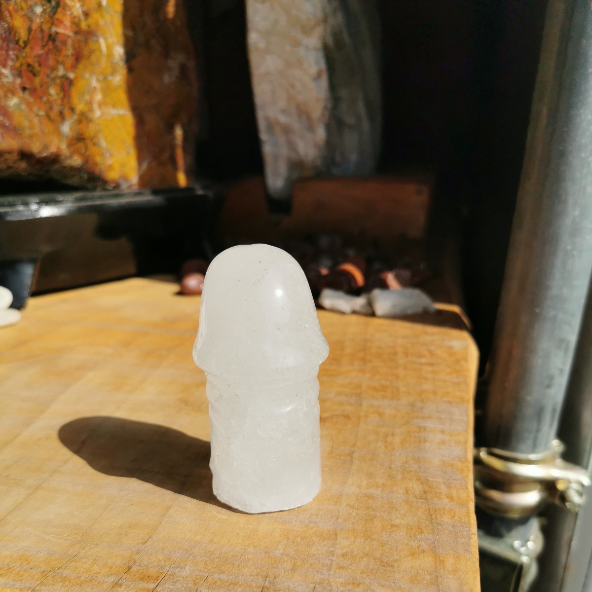 水晶男根 珍石クリスタル鑑賞石石置物オブジェインテリア