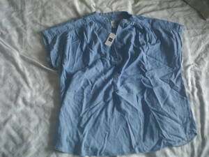 **GAP thin soft do Le Mans Denim Skipper short sleeves Gap light blue L new goods **