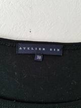  ATELIER SIX (アトリエシックス)　Tシャツ　半袖　フリル　黒　38_画像3