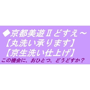 ◇京都美遊◇33【お手入れ】【色絽・色無地きもの等の丸洗い仕上げを承ります】【着物解き洗い・しみ抜き・色かけ等も承っております】の画像1