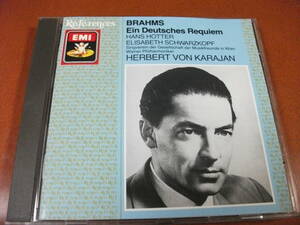 【西独盤 CD】シュワルツコップ 、カラヤン / ウィーンpo ブラームス / 「ドイツ・レクイエム」 (EMI 1947)