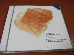 【特価 CD】ボールト / ロンドンpo ブラームス / 交響曲 第4番 、「アルト・ラプソディー」 (EMI 1971/1972)　