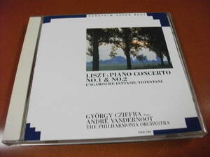 【CD】シフラ 、ヴァンデルノート / フィルハーモニアo リスト / ピアノ協奏曲 第1番 、第2番 (EMI 1961?)