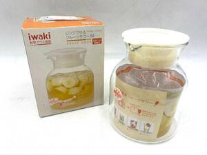 【未使用】 iwaki/イワキ KT7314-W レンジで作る フルーツサワー 1L 電子レンジ 対応 耐熱 ガラス 容器 食器 保存容器