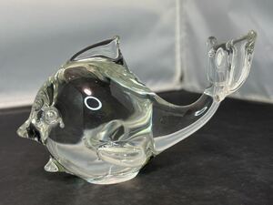  glass weight paperweight interior glass skill glass weight dolphin fish 