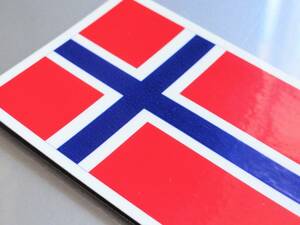 ■_ノルウェー国旗ステッカー【2枚セット】■北欧 即買 耐水シール 車 スーツケース Norway flag EU