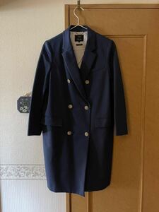  new goods large size spring summer Ise city . Shinjuku shop . buy 23 district group blue color double jacket coat 44 stylish adult clothes Lynn flannel nachu lilac 