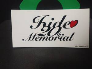 hide 20th memorial　ステッカー　シール　白