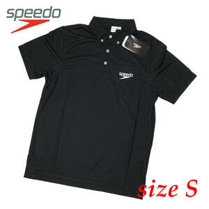  new goods S size Speed polo-shirt black simple pocket speedo men's Polo short sleeves swim sport wear SD14S01 training Jim 