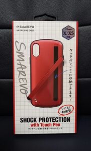 タッチペン収納 耐衝撃 IphoneX/XSケースSR-TPXS-RE レッド