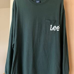 Lee Riders ポケット付き　ロングTシャツ　Ｌ／グリーン