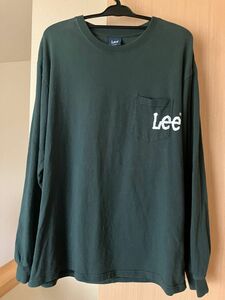 Lee Riders ポケット付き　ロングTシャツ　Ｌ／グリーン