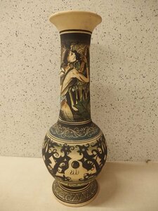 Art hand Auction 0430492k [South American Indian Blowgun Design Pottery Large Vase] Ornament/Interior/Hand Painted/Partly Carved/Navajo/Used Item, Handmade items, interior, miscellaneous goods, ornament, object