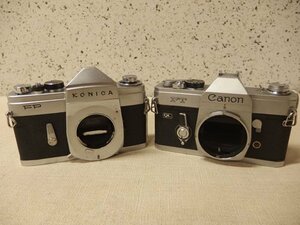 0430191w【フィルムカメラ ボディ 2点】Canon キャノン FT QL/KONICA コニカ FP/中古品