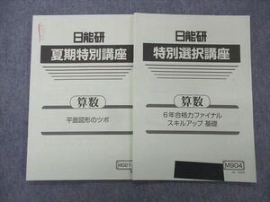 UG06-259 日能研 小6 6年 特別選択/夏期特別講座 算数 合格力ファイナル スキルアップ 基礎/平面図形のツボ 2020 計2冊 03s2B