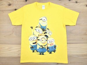 USA古着 ミニオンズ Tシャツ sizeS相当 YouthL 黄色 イエロー 映画 キャラクター アメリカ アメカジ GILDAN