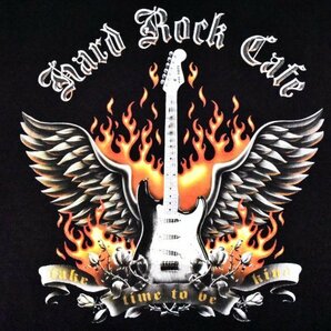 2000sUSA古着 Hard Rock CAFE Guam Tシャツ sizeXL 黒 ハードロックカフェ ギター ビッグシルエット 大きいサイズ アメリカ Y2Kの画像4