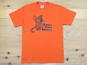 2000sUSA古着 アニマル スプリングコンサート Tシャツ sizeM オレンジ カトリック キリスト教 スクール アメリカ Fruit of the Loom Y2K