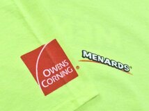 USA古着 MENARDS × Owens Corning イーグルプリント Tシャツ sizeL 蛍光イエロー メナーズ オーウェンスコーニング 企業 会社 アメリカ_画像3