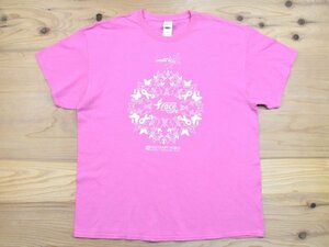 USA古着 Discovery World ピンクリボン バタフライ Tシャツ sizeXL ピンク 蝶 ビッグシルエット 大きいサイズ アメリカ GILDAN