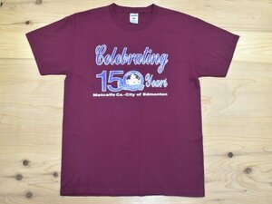 USA古着 ケンタッキー州 メトカーフ郡 150周年記念 Tシャツ sizeL エンジ スーベニア アメリカ アメカジ JERZEES