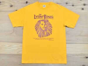 レアUSA古着 NBA レブロンジェームズ ライオンキング パロディ Tシャツ sizeM 黄色 イエロー LYIN' KING アメリカ アメカジ スポーツ