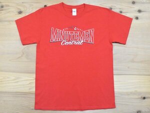 USA古着 Central Minutemen ロゴ Tシャツ sizeL 赤 レッド スポーツ チーム アメリカ アメカジ GILDAN