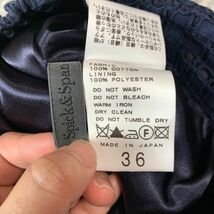 SPICK AND SPAN ガウチョパンツ ネイビー スピックアンドスパン 紺色 コットン ポリエステル 36 B463_画像5