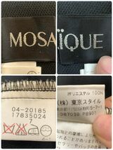 MOSAiQUE モザイク カジュアルスカートセットアップ ブラックポリエステル100％ 薄手 春夏向き フォーマル ビジネス セレモニー 7 B560_画像5
