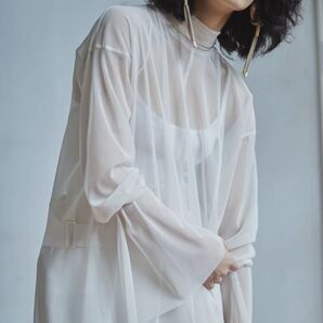 you ozeki 2WAY tulle OP チュールワンピ チュニックワンピース ロングワンピース シアー