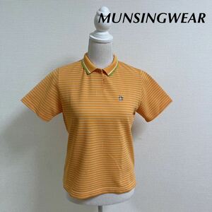 MUNSINGWEAR マンシングウェア　半袖ポロシャツ Mサイズ　ゴルフウェア　オレンジ色　日本製　ゴルフ　スポーツ　美品
