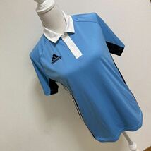 新品　adidas アディダス　Mサイズ 半袖 ゴルフウェア　水色　半袖Tシャツ スポーツウェア　トレーニング_画像2