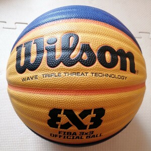 Подержанный баскетбол размер № 6 вес 7 искусственная кожа "Wilson Fiba 3x3 Официальный мяч" Уилсон (осмотр) расплавленная Мортена Микаса