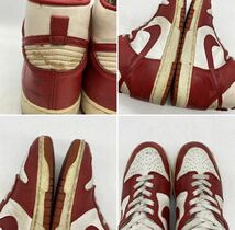 【29cm】1985s Vintage NIKE DUNK HIGH RED 1985年製 ヴィンテージ ナイキ ダンク ハイ オリジナル 箱無し レッド 2541_画像6