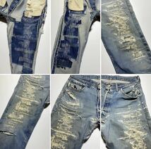 1960s Vintage LEVI’S 501XX Denim Pants 60年代 ヴィンテージ リーバイス 501XX デニム パンツ 最終モデル 隠しリベット無し ボロ R1919_画像6