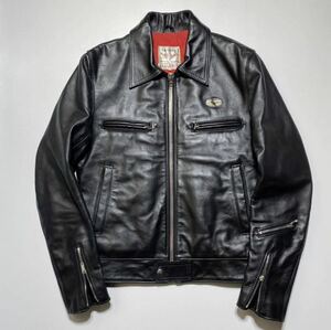 【38】Lewis Leathers DOMINATOR REAL HIDE ルイスレザー ドミネーター シングル レザー ライダース ジャケットブラックR1772