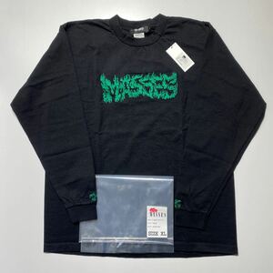 【XL】新品 MASSES E-FL L/S T-SHIRT BLACK マシス ロゴ刺繍 ロングスリーブ Tシャツ 長袖Tシャツ ロンT ブラック G1600