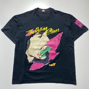 [XL]80s 90s Vintage The Rolling Stones Band Tee 80 period 90 period Vintage The low ring Stone z band T-shirt G1652