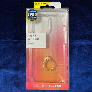 【新品未開封】iPhone13 Pro Max対応＊耐衝撃＊ゴールドリング付＊ハードケース＊ポリカーボネート＊薄型＊にじみ防止加工