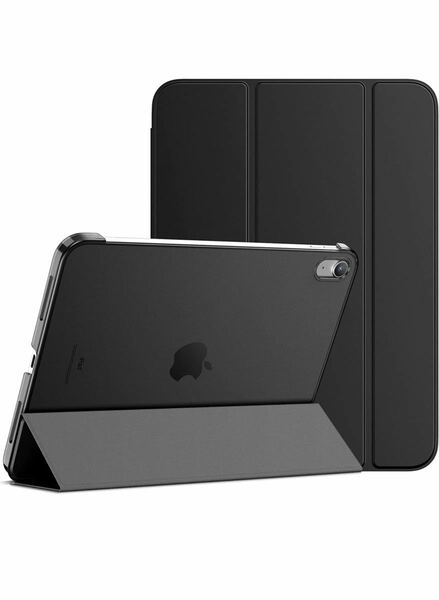 iPad 10世代 ケース 2022 10.9インチ 軽量 耐衝撃 三つ折り スタンド スマートカバー　ネイビー色　iPadケース　黒オートスリープ