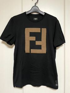 [ regular shop buy ] FENDI Fendi black * short sleeves * T-shirt big FF Logo black M size 