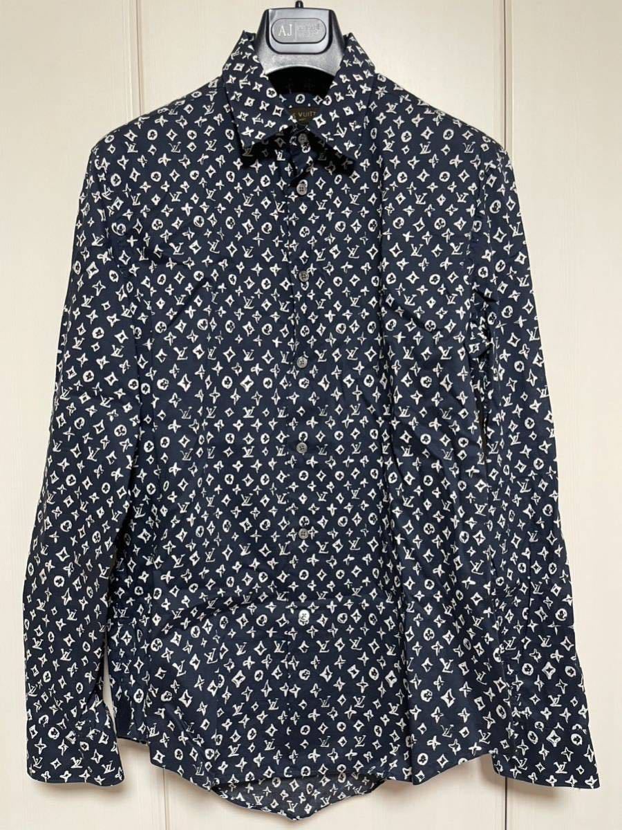ルイヴィトン 長袖シャツ カーキ 総柄 LV XS LOUIS VUITTON|PayPayフリマ