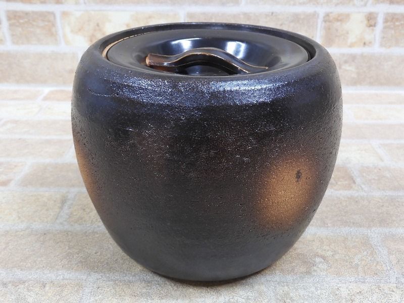 未使用品!! 万古焼伊賀南蛮火消しツボ耐熱土使用○ 【2174y1