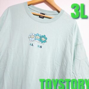 [大きいサイズ]トイストーリー リトルグリーンメンTシャツ 半袖 ミント 3L ３L エイリアン レディース