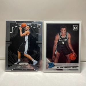 2枚セット Keldon Johnson RC ルーキー 2019-20 Panini NBA Prizm & Donruss Optic