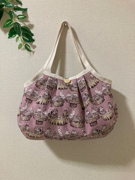 グラニーバッグ うさぎ リス ピンク