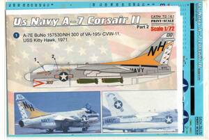 1/72 Print Scaleプリントスケールデカール　72-161 Us Navy A-7 Corsair II Part 2 