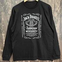 JACK DANIELS・ジャックダニエル・ウイスキー・黒・長袖・XL_画像1