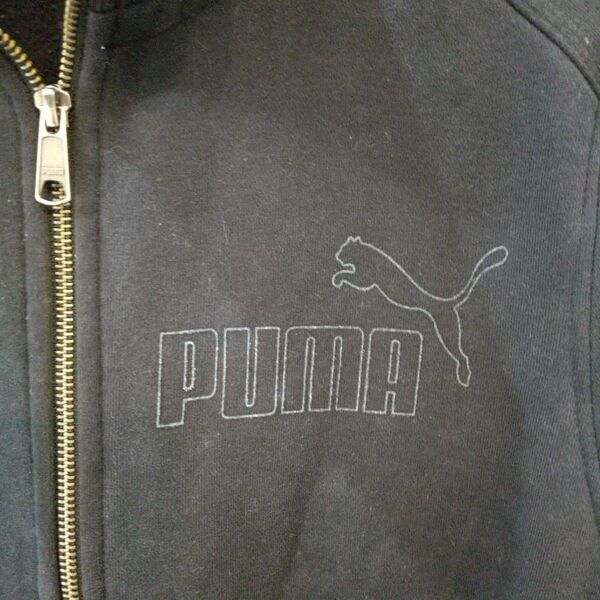 プーマ PUMA ジップアップトラックジャケット 美品 ブラック 珍品ロゴマーク