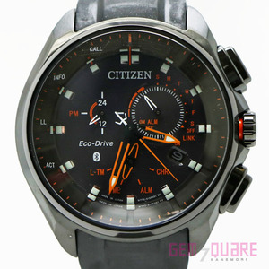 [ price cut negotiations possible ]CITIZEN Citizen Eko-Drive solar wristwatch SS urethane Chrono Date used beautiful goods BZ1025-20F[ pawnshop . shop ]